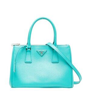 PRADA Green Leather Shoulder Bag